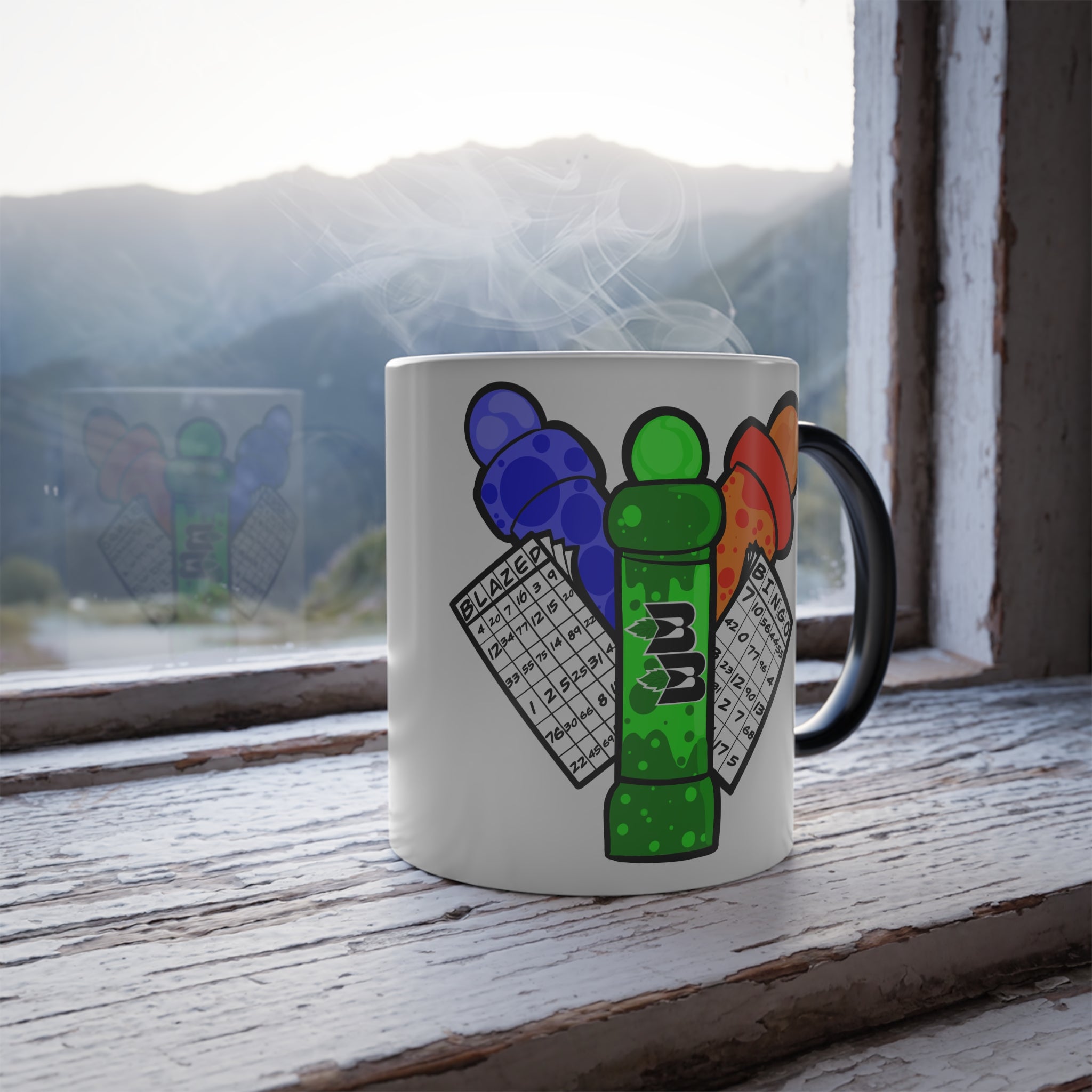 Color Morphing Mug - Unique Heat Sensitive, Custom Gift for Coffee Lovers, Color Changing Cup, Fun Kitchen Decor, Great for Home & Office